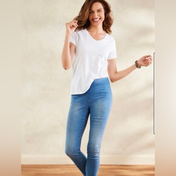Soft Surroundings Pants - Perfect Soft Surroundings Soft Pull On Stretch Denim Skinny Jeans  3X